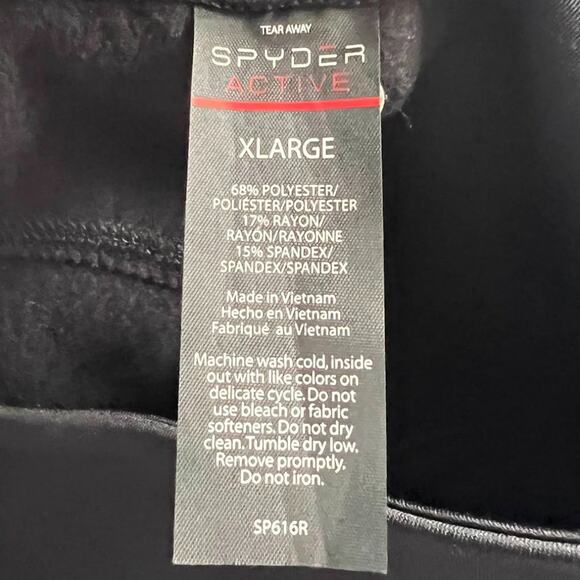 Spyder Active Black Performance Leggings with Side Pockets - Picture 7 of 13